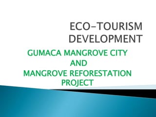 GUMACA MANGROVE CITY
         AND
MANGROVE REFORESTATION
       PROJECT
 