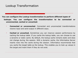 Informatica Lookup Dynamic Cache Setup 1-informatica-training | PPT