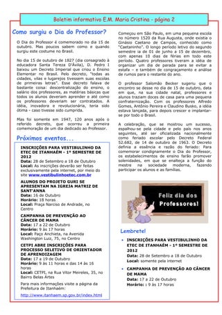 4ª Edição Boletim Informativo