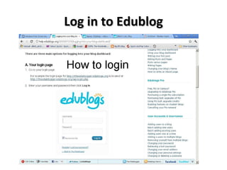 Log in to Edublog
