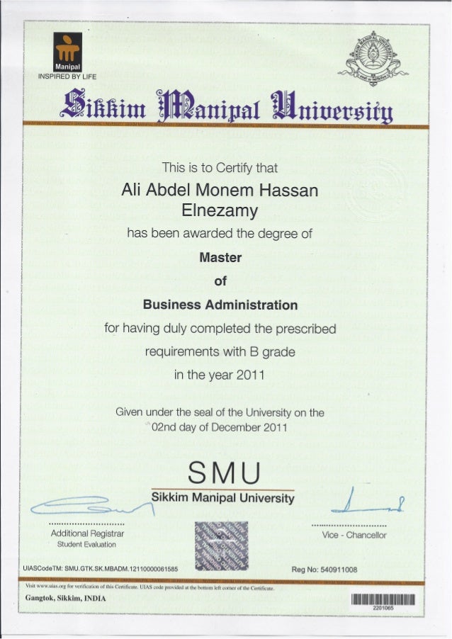 mba certificate original mba degree certificate sample