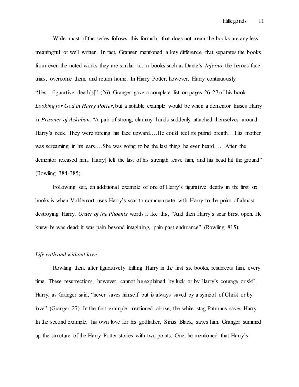 Harry Potter and Christianity Paper