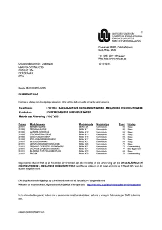 PG Oosthuizen - CV