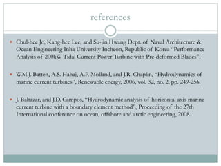 4 efficiency of a turbine in tidal energy | PPTX