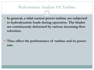 4 efficiency of a turbine in tidal energy | PPTX