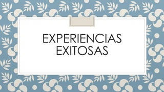 EXPERIENCIAS
EXITOSAS
 