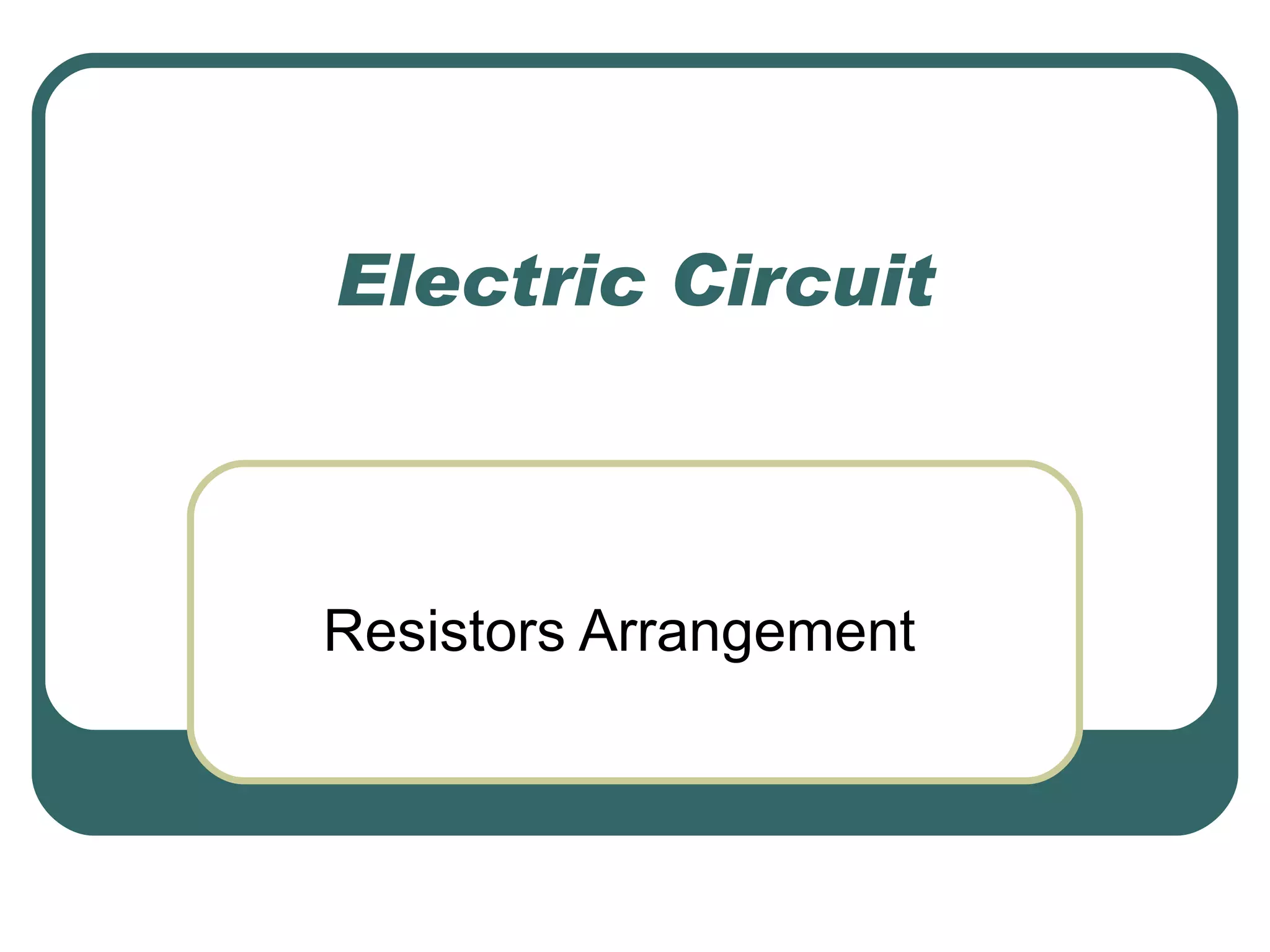 Electric Circuits Ppt Slides | PPT