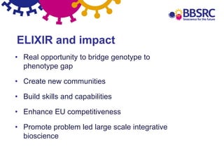 ELIXIR and Impact presentation given by Jackie Hunter, Chief Executive ...