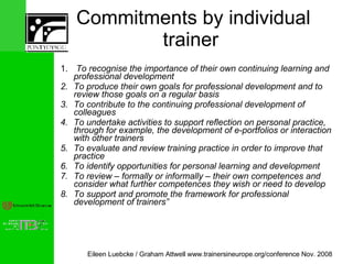 TTplus- A framework for professional development of trainers | PPT