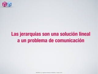 WUZZIN © is a registered trademark of WUZZIN s.l. October 2014
Las jerarquías son una solución lineal
a un problema de comunicación
 