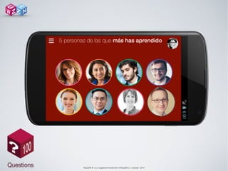WUZZIN © is a registered trademark of WUZZIN s.l. October 2014
☰ 5 personas de las que más has aprendido
 