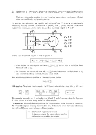 entropy and second law of thermodynamics | PDF