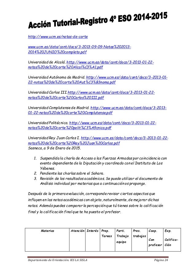 nota de corte criminologia ucm cuaderno de tutor 237 a para alumnos de 4 186 eso nota de corte criminologia ucm cuaderno de tutor 237 a para alumnos de 4 186 eso