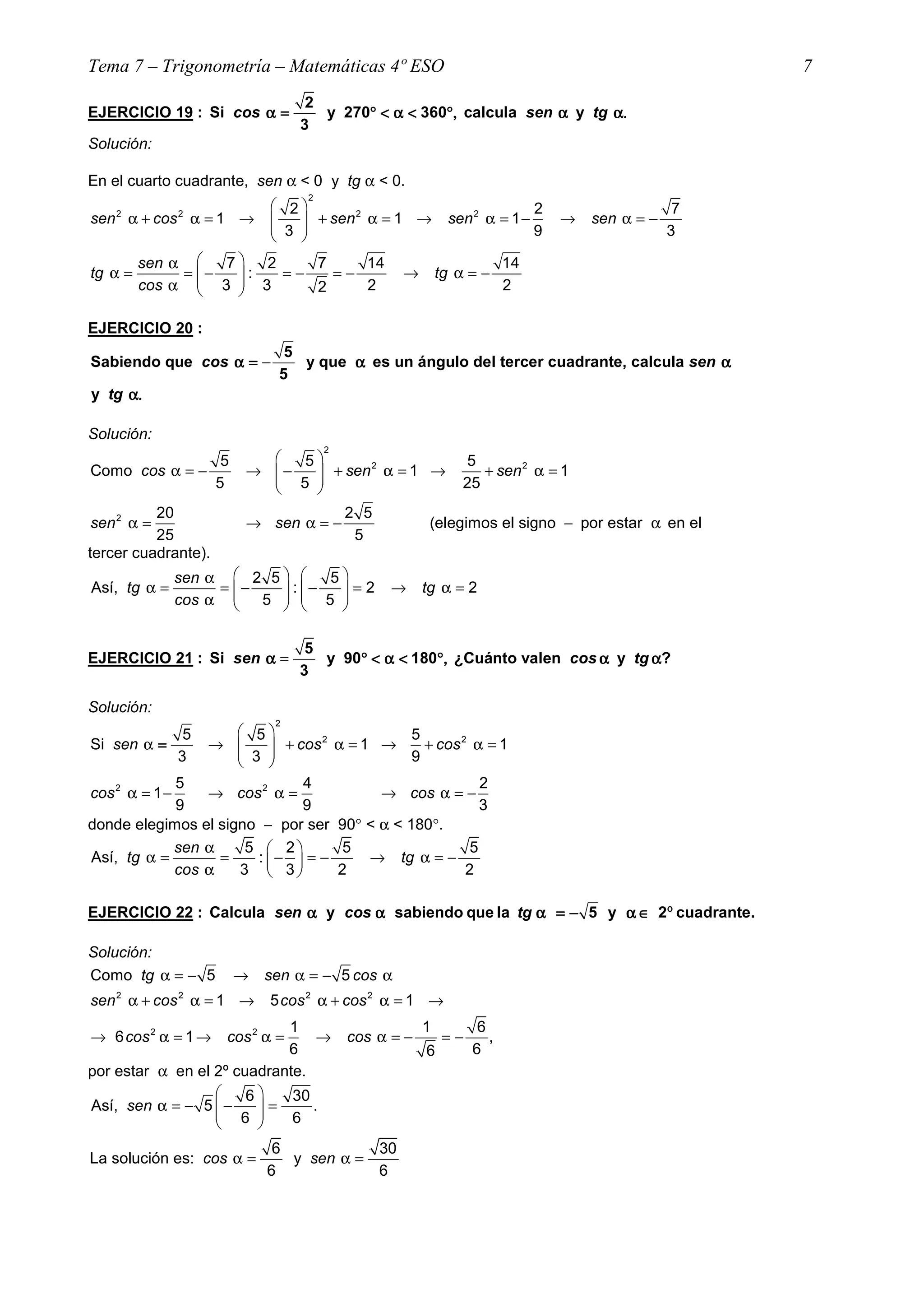 4 eso b-07-trigonometria | PDF | Physics | Science