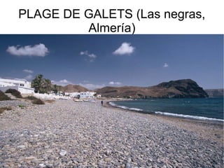 PLAGE DE GALETS (Las negras,
Almería)

 