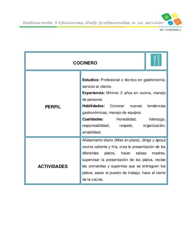 4 estaciones, restaurante trabajo final