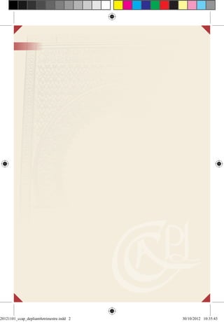 20121101_ccap_depliant4etrimestre.indd 2   30/10/2012 10:35:43
 