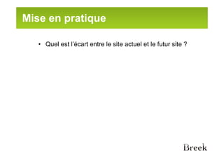 Mise en pratique

   • Quel est l’écart entre le site actuel et le futur site ?
 
