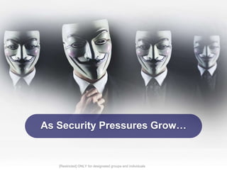 50©2013 Check Point Software Technologies Ltd.
As Security Pressures Grow…
[Restricted] ONLY for designated groups and individuals
 