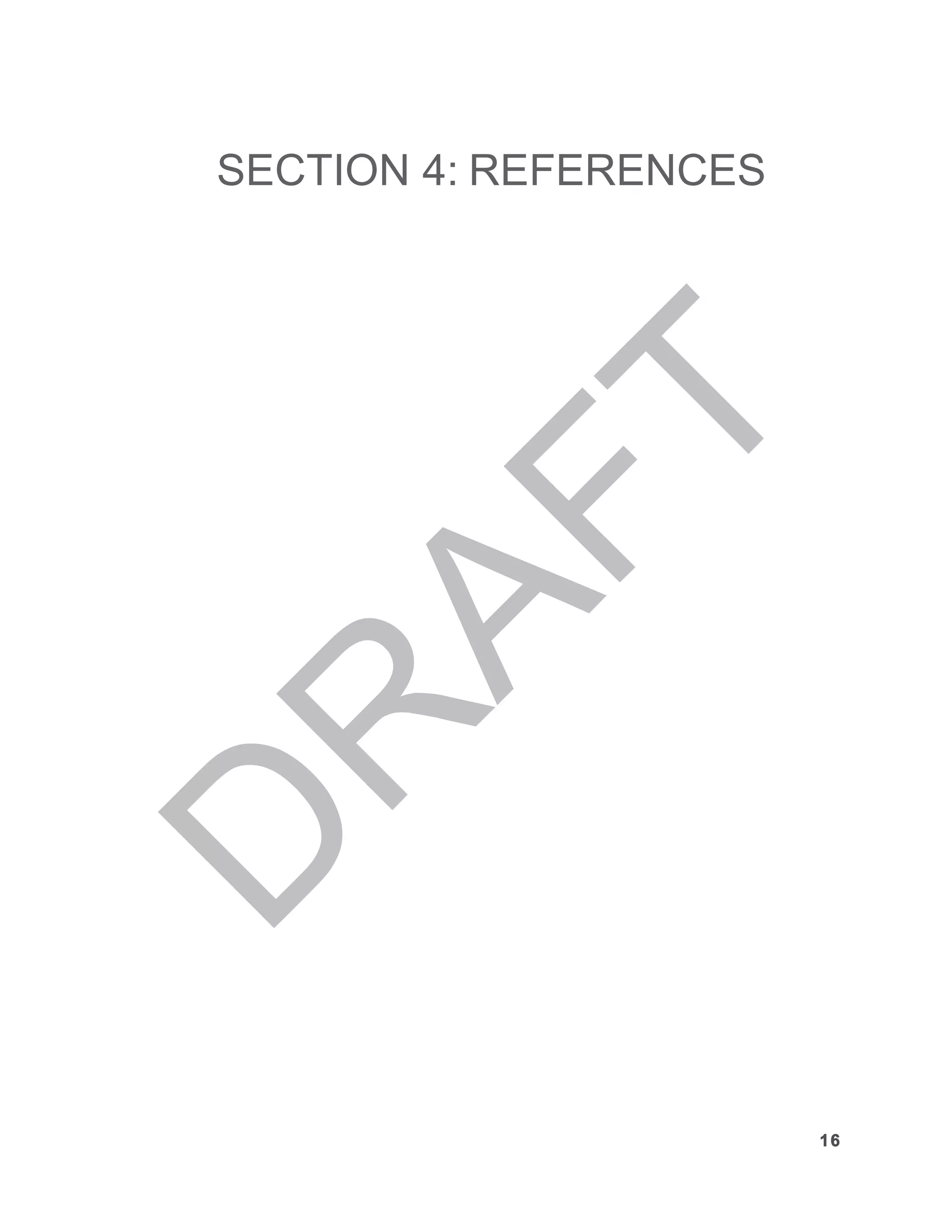 16
SECTION 4: REFERENCES
 