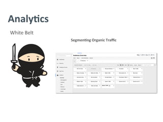 Analy/cs	
  
White	
  Belt	
  
Segmen/ng	
  Organic	
  Traﬃc	
  
 