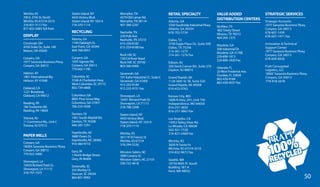 Wichita, KS
700 E. 37th St. North
Wichita, KS 67219-3510
316-831-5117 Fax
877-832-5683Toll-Free
DISPLAY
Cincinnati, OH
4700 Duke Dr., Suite 140
Mason, OH 45040
Conyers, GA
1977 Sarasota Business Pkwy.
Conyers, GA 30013
Hebron, KY
1901 InternationalWy.
Hebron, KY 41048
Oakland, CA
1221 Broadway
Oakland, CA 94612
Reading, PA
184Tuckerton Rd.
Reading, PA 19605
Totowa, NJ
11 CommerceWy., Unit C
Totowa, NJ 07512
PAPER MILLS
Conyers, GA
1800A Sarasota Business Pkwy.
Conyers, GA 30013
770-922-5400
Shreveport, LA
10429 Richard Pratt Dr.
Shreveport, LA 71115
318-797-7375
Staten Island, NY
4435Victory Blvd.
Staten Island, NY 10314
718-370-1114
RECYCLING
Atlanta, GA
1169 Oakleigh Dr.
East Point, GA 30344
404-768-0957
Conyers, GA
1005 Sigman Rd.
Conyers, GA 30013
770-602-1190
Columbia, SC
3168-A Charleston Hwy.
West Columbia, SC 29172
803-739-4808
Columbus, GA
8001 Pine GroveWay
Columbus, GA 31907
706-225-4508
Denton,TX
1401 South Mayhill Rd.
Denton,TX 76208
940-387-7291
Fayetteville, NC
3680 Owen Dr.
Fayetteville, NC 28306
910-484-9710
Gary, IN
1 North Bridge Street
Gary, IN 46404
Greenville, SC
255 Morley Ct.
Duncan, SC 29334
864-801-9993
Memphis,TN
4379 Old Lamar Rd.
Memphis,TN 38118
901-566-2247
Nashville,TN
220 Polk Ave.
Nashville,TN 37210
615-259-8182
615-259-8186 Fax
Rock Hill, SC
720 Cel River Road
Rock Hill, SC 29730
803-366-0400
Savannah, GA
101 Kahn Industrial Ct., Suite C
Savannah, GA 31405
912-233-9149
912-233-9151 Fax
Shreveport, LA
10451 Richard Pratt Dr.
Shreveport, LA 71115
318-798-2308
Staten Island, NY
4435Victory Blvd.
Staten Island, NY 10314
718-370-1114
Wichita, KS
3611 N St Francis St.
Wichita, KS 67219
318-294-5536
Winston-Salem, NC
2090 Lowery St.
Winston-Salem, NC 27101
336-722-4618
RETAIL SPECIALTY
Atlanta, GA
3760 Southside Industrial Pkwy.
Atlanta, GA 30354
678-702-5734
Dallas, TX
3700 Eagle Place Dr., Suite 500
Dallas, TX 75236
214-261-1275
214-261-1276 Fax
Edison, NJ
200 Dock Corner Rd., Suite 270
Dayton, NJ 08810
Grand Rapids, MI
1120 36th St. SE, Suite 520
Grand Rapids, MI 49508
616-452-0763
Kansas City, MO
1600 N Hwy. 291, Unit 750
Independence, MO 64058
816-257-3850
816-257-3862 Fax
Los Angeles, CA
14952 Valley View Rd.
La Mirada, CA 90638
562-921-7728
316-821-2468 Fax
Wichita, KS
3600 N Santa Fe
Wichita, KS 67219-3510
316-832-9472 Fax
Seattle, WA
18730 80th Pl. South
Building 187-A
Kent, WA 98032
VALUE ADDED
DISTRIBUTION CENTERS
McAllen,TX
802Trinity Street
Mission,TX 78572
469-265-1375
Moultrie, GA
308 Industrial Dr.
Moultrie, GA 31788
229-890-1813
229-890-1820 Fax
Orlando, FL
20West Frederick Ave.
Dundee, FL 33838
863-439-4184
863-439-4937 Fax
STRATEGIC SERVICES
Strategic Accounts
1975 Sarasota Business Pkwy.
Conyers, GA 30013
678-607-1439
678-607-1471 Fax
Innovation  Technical
Support Center
1977 Sarasota Business Pkwy.
Conyers, GA 30013
678-609-0026
Pratt Corrugated
Logistics, LLC
1800C Sarasota Business Pkwy.
Conyers, GA 30013
770-918-5678
50
 