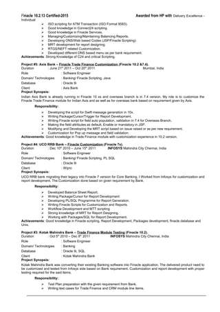 Finacle Script Suraj_Kumar_Gupta_latestCV | DOC