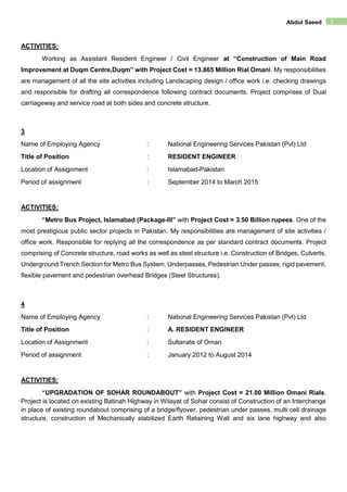 CV Abdul Saeed | PDF