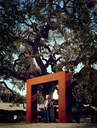 McQuown’s Sonoma
property displays his
eclectic tastes, mixing
the old and the new.
 