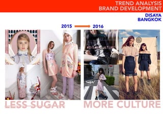 DISAYA
BANGKOK
TREND ANALYSIS
BRAND DEVELOPMENT
AW_DISAYA_logo-20150210.ai
Date of issue: 2015-02-10
DISAYA
Brand Mark 2015
LESS SUGAR MORE CULTURE
2015 2016
 