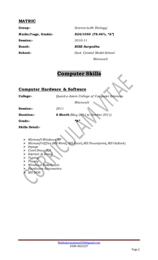 CURRICULAM VITAE | PDF