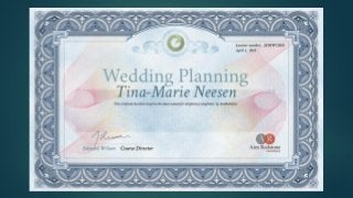Wedding Planning Certification_April 1_2015