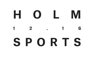 Holm Sports logo black