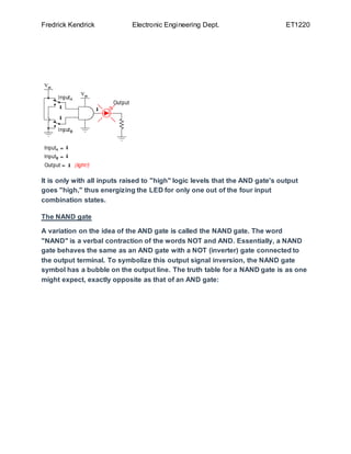 AND, NAND, OR, NOR GATES | DOCX