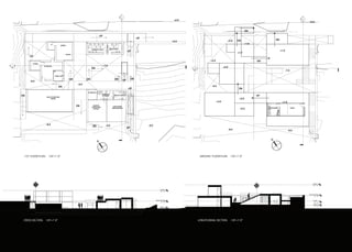 -1ST FLOOR PLAN: 1/8”=1’-0”
LONGITUDINAL SECTION: 1/8”=1’-0”CROSS SECTION: 1/8”=1’-0”

GROUND `FLOOR PLAN: 1/8”=1’-0”
STORAGE
STORE
IT
MEN'S RESTWOMEN'S REST
SENIOR
LIFEGUARD
OFFICE
LIFEGUARD
BREAKROOM
MEN'S LOCKER
WOMEN'S
LOCKER
STORAGE
MULTI-PURPOSE
ROOM
ADMIN
FIRST AID
ENTRY






 

 























Ground Floor
0' - 0"
Level 1
10' - 0"
Level -1
-6' - 0"
Level -2
-9' - 0"
-
---
Ground Floor
0' - 0"
Level 1
10' - 0"
Level -1
-6' - 0"
Level -2
-9' - 0"










 