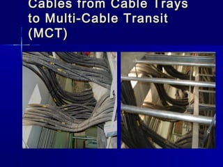 Cables from Cable TraysCables from Cable Trays
to Multi-Cable Transitto Multi-Cable Transit
(MCT)(MCT)
 