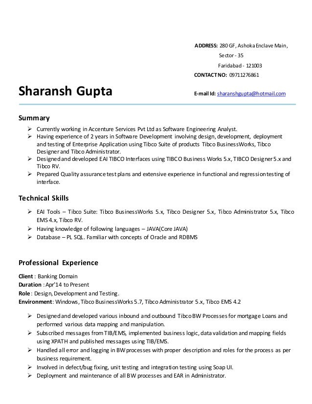 outstanding tibco ems administrator resume sketch example resume