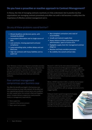 Contract Direct Resource Open-Windows-Contract-Management-Solution-Brochure | PDF