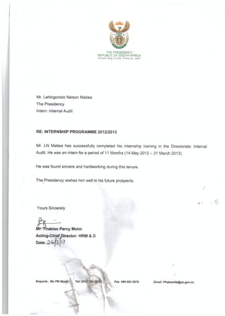 Letter proof of completion of internship