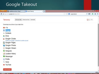 Google Takeout
 