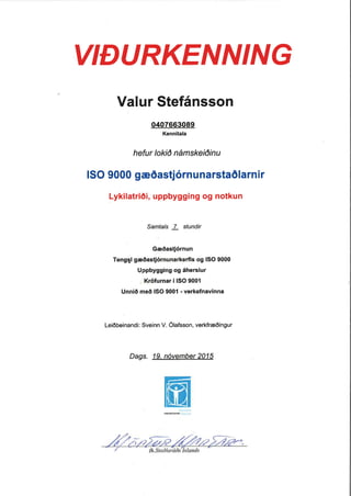 ISO9000_Lykilatriði_uppbygging_notkun