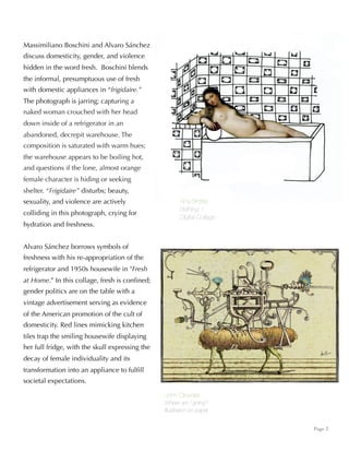 ! Page 3
Ana Brotas
Bathing 1
Digital Collage
John Clowder
Where am I going?
Illustration on paper
Massimiliano Boschini a...