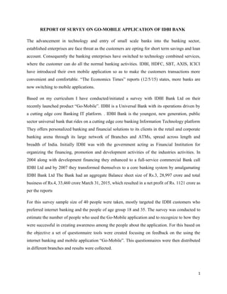 REPORT ON gO MOBILE | PDF