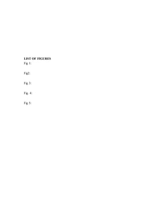 LIST OF FIGURES
Fig 1:
Fig2:
Fig 3:
Fig. 4:
Fig 5:
 