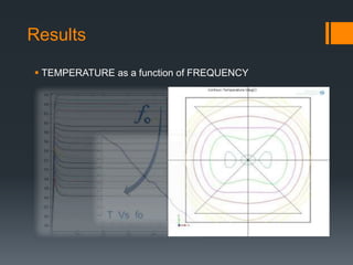 Results
 TEMPERATURE as a function of FREQUENCY
 