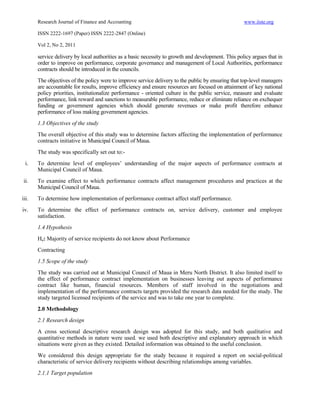 4 factors affecting implementation of performance contract | PDF