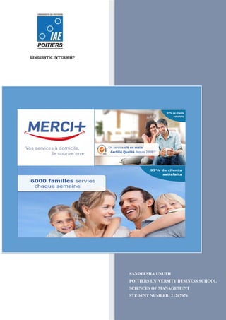 Merci Internship report - Bachelor's in Management | PDF