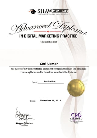 Advanced Digital Marketing Practice Diploma