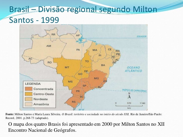 GEOGRAFIA as principais formas de regionalizar o Brasil