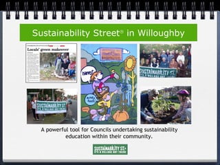 Sustainability Street®
in Willoughby
A powerful tool for Councils undertaking sustainability
education within their community.
 